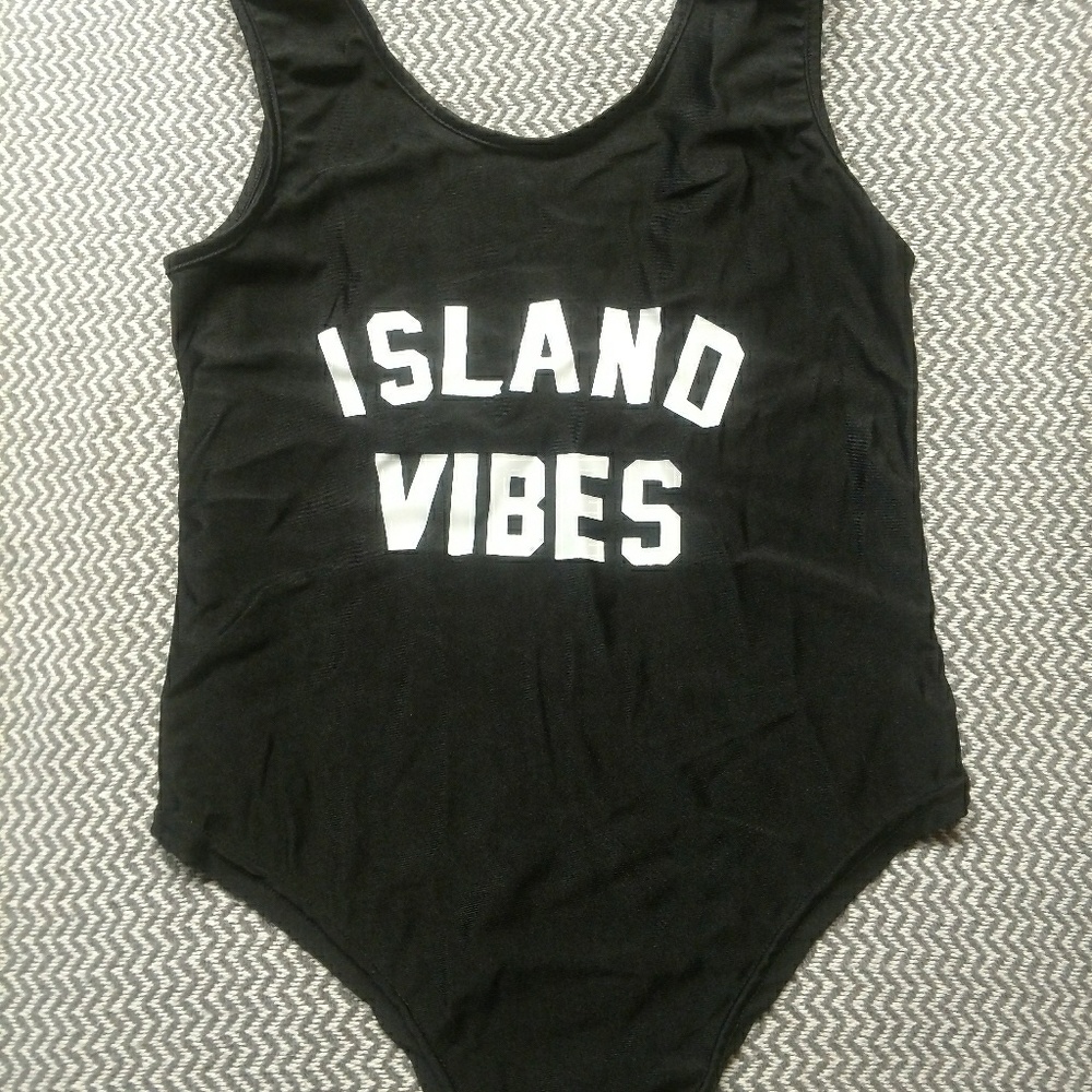 One piece island vibes black swimsuit size small